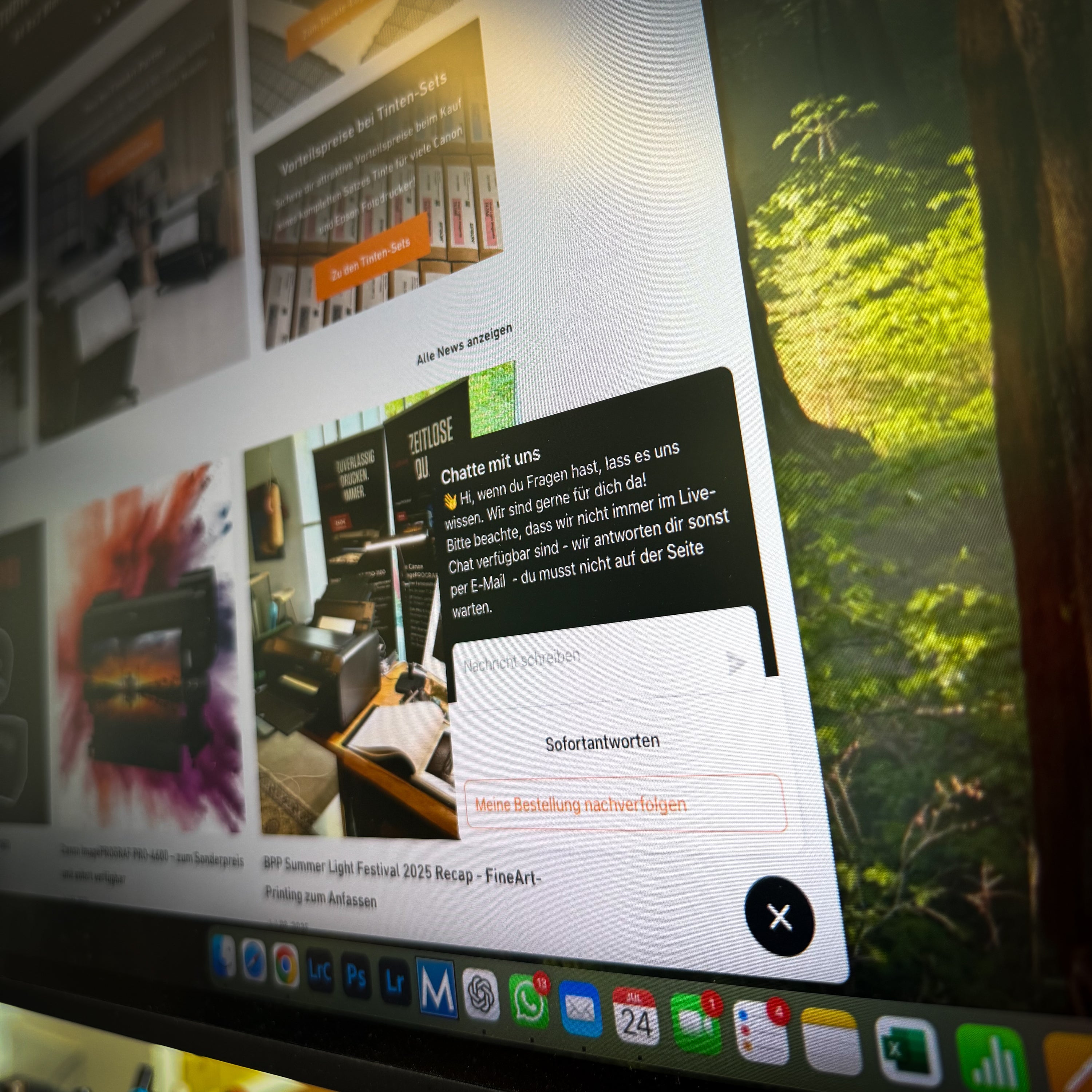 Neu bei FineArt-Partner: Live-Chat für schnellen, direkten Support