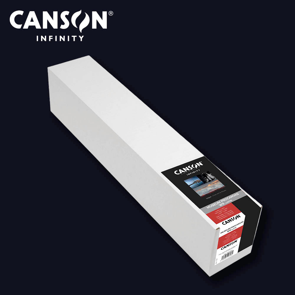 CANSON INFINITY - Museum ProCanvas WR Lustre 100% Cotton 385 | 24" x 12.2m Rolle