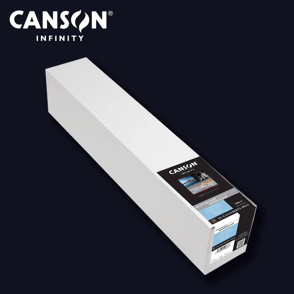 CANSON INFINITY - SOMERSET ENHANCED Watercolour Rag 240 | 24" x 12m Rolle
