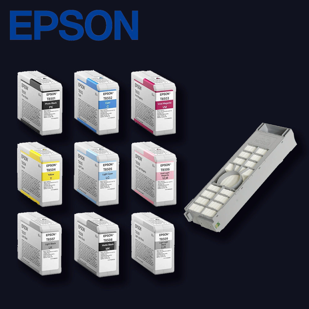 EPSON T850 kompletter Satz 9 Farben inkl. Maintenance Tank für SC-P800