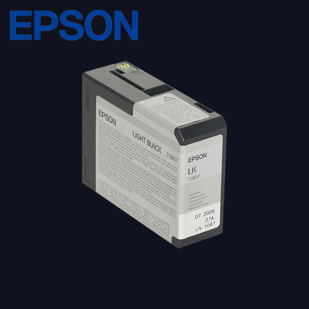 EPSON T5807 Tinte für Stylus Pro 3800/3880 Light Black 80ml