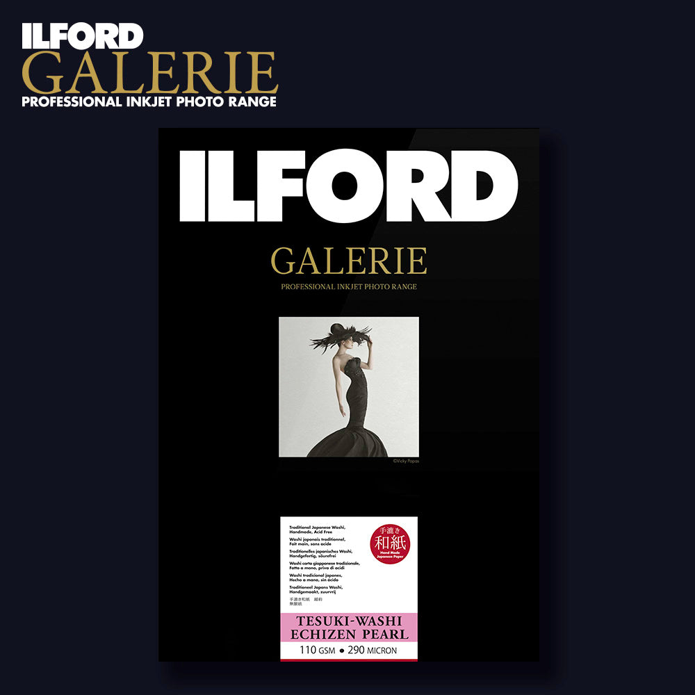 ILFORD GALERIE Tesuki-Washi Echizen Pearl 110 Deckle Edge | A1+ 5 Blatt