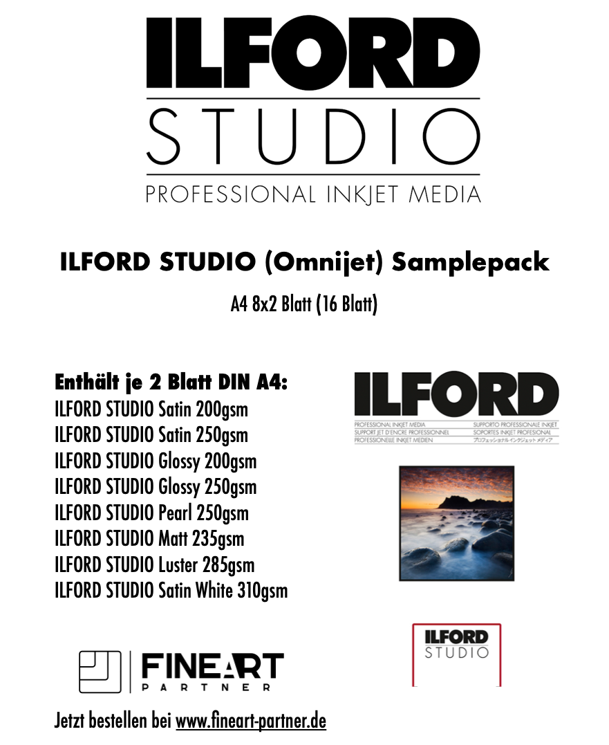 ILFORD STUDIO (Omnijet) Samplepack | A4 8x2 Blatt (16 Blatt)