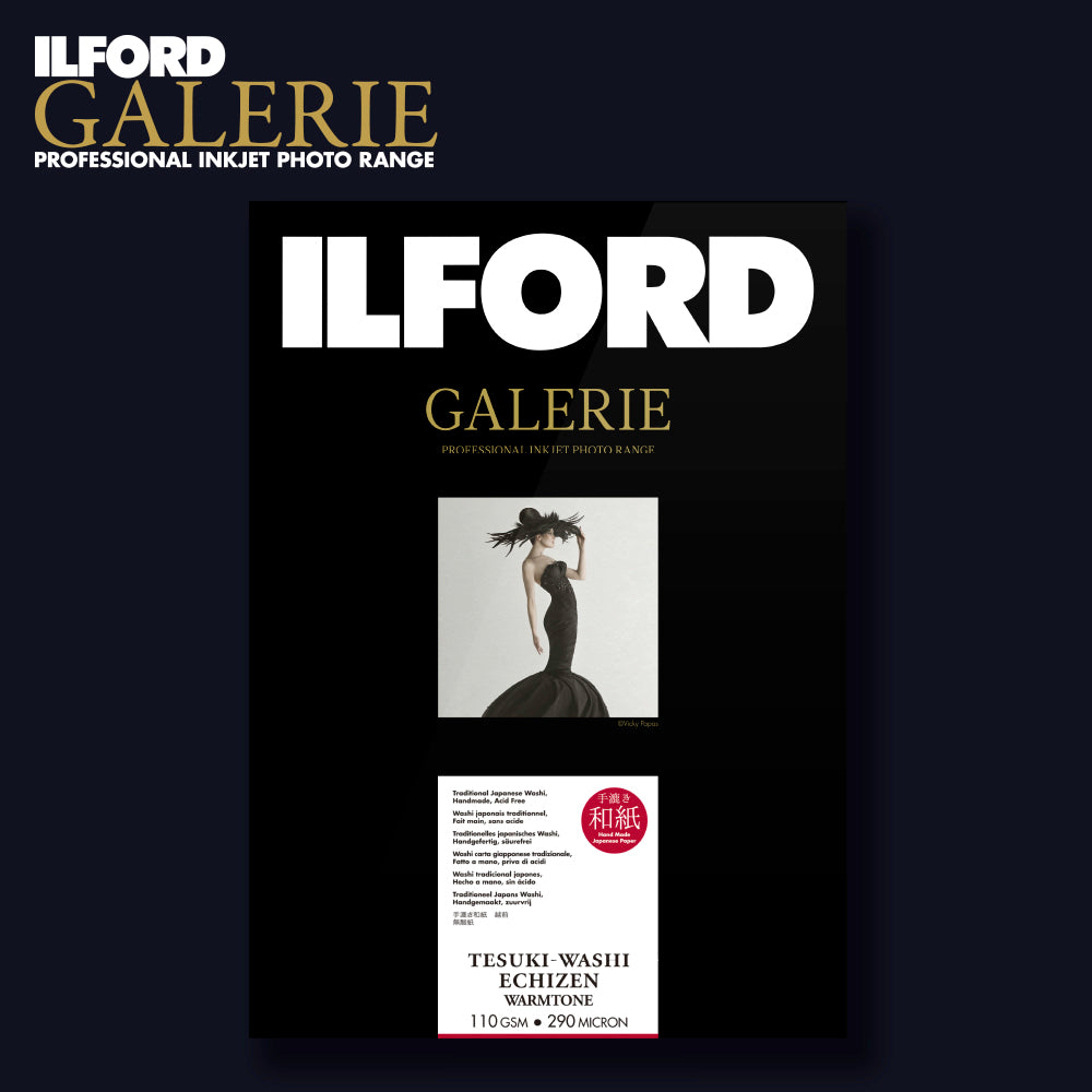 ILFORD GALERIE Tesuki-Washi Echizen Warmtone 110 Deckle Edge | A1+ 5 Blatt