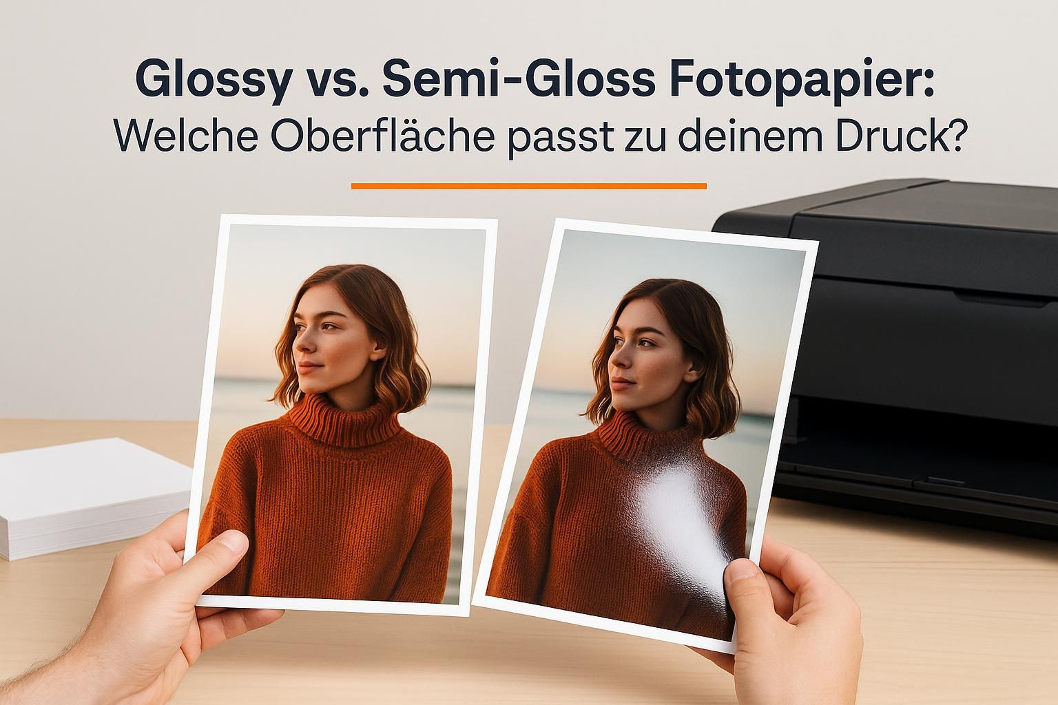 Glossy vs. Semi-Gloss (Pearl / Luster/Satin) Fotopapier: welche Oberfläche?