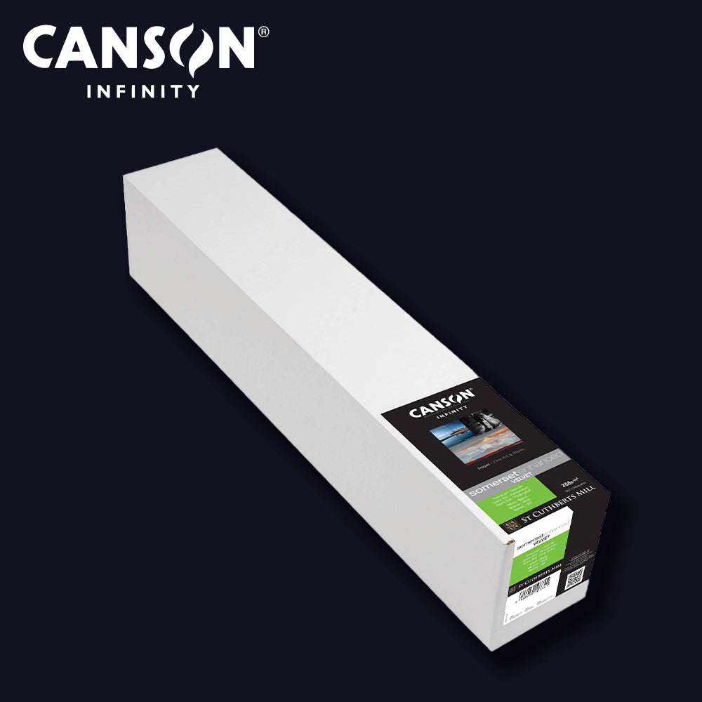 CANSON INFINITY - SOMERSET ENHANCED Velvet White 255 | 17" x 12m Rolle
