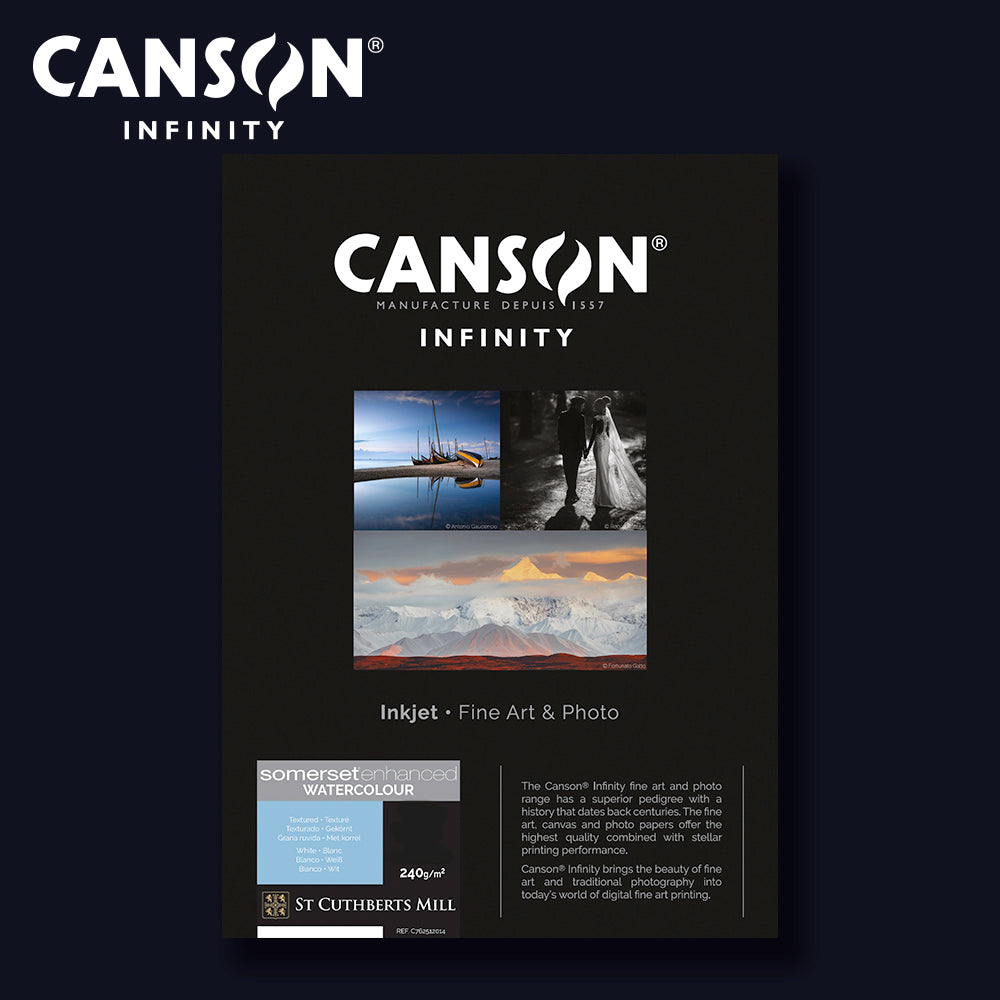 CANSON INFINITY - SOMERSET ENHANCED Watercolour Rag  240 | A4 25 Blatt