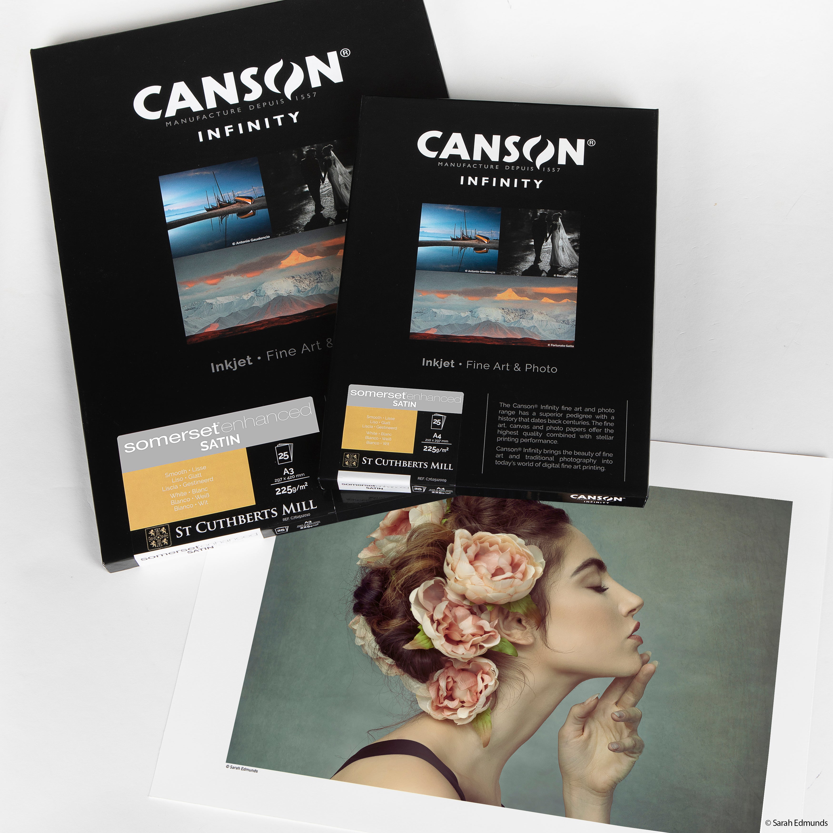 CANSON INFINITY - SOMERSET ENHANCED Satin White 225 | A3 25 Blatt