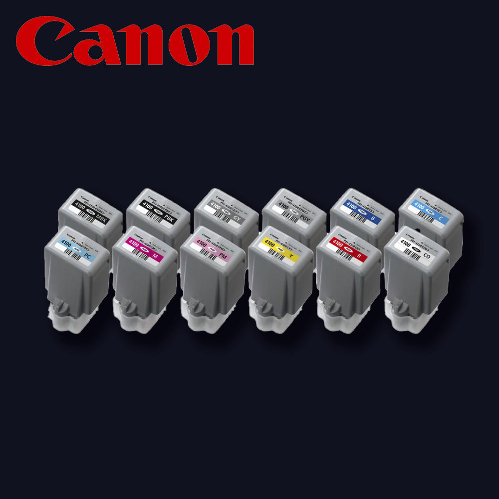 CANON Tinte PFI-4100 kompletter Satz 12 Farben für iPF PRO-1100 Multipack