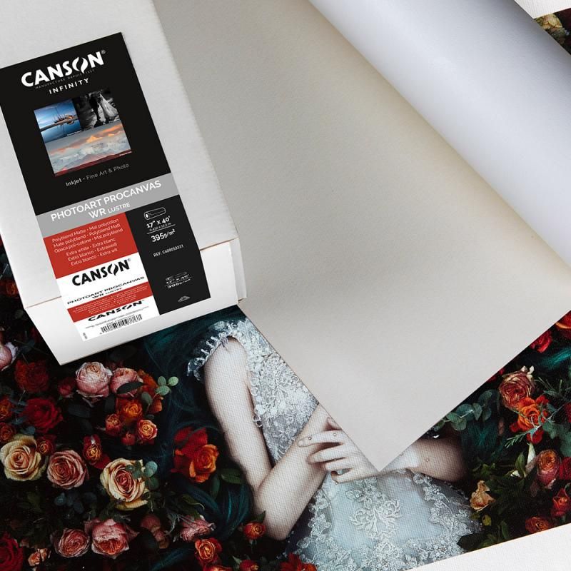 CANSON INFINITY - PhotoArt ProCanvas WR Lustre Poly-Cotton 395 | 24" x 12.2m Rolle