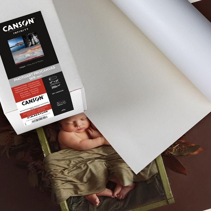 CANSON INFINITY - PhotoArt ProCanvas WR Matte Poly-Cotton 395 | 17" x 12.2m Rolle
