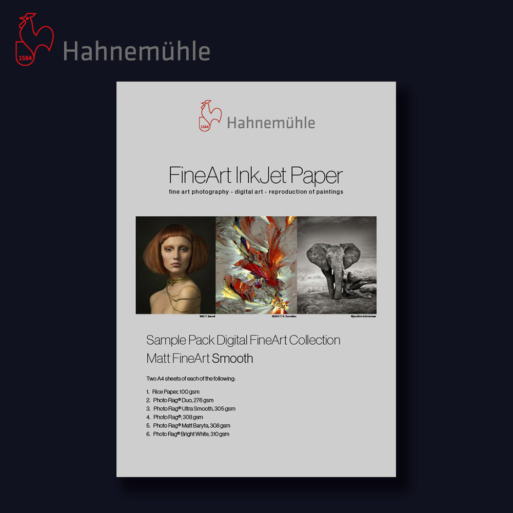 HAHNEMÜHLE Complete Starter Pack | 5x Sample Packs A4 + Handschuhe