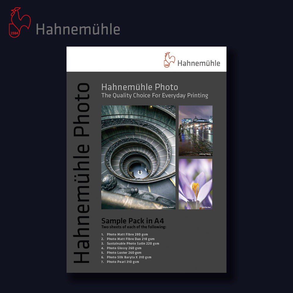 HAHNEMÜHLE Complete Starter Pack | 5x Sample Packs A4 + Handschuhe