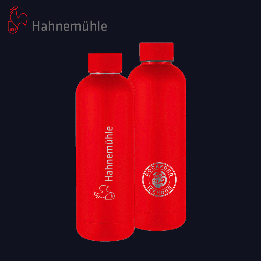 HAHNEMÜHLE Edelstahl-Trinkflasche (500ml) rot