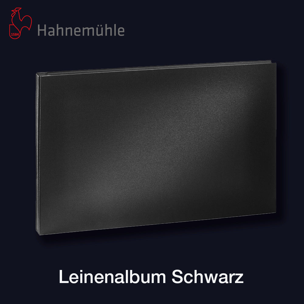 HAHNEMÜHLE Leinenalbum A3 Querformat - Cover Set schwarz